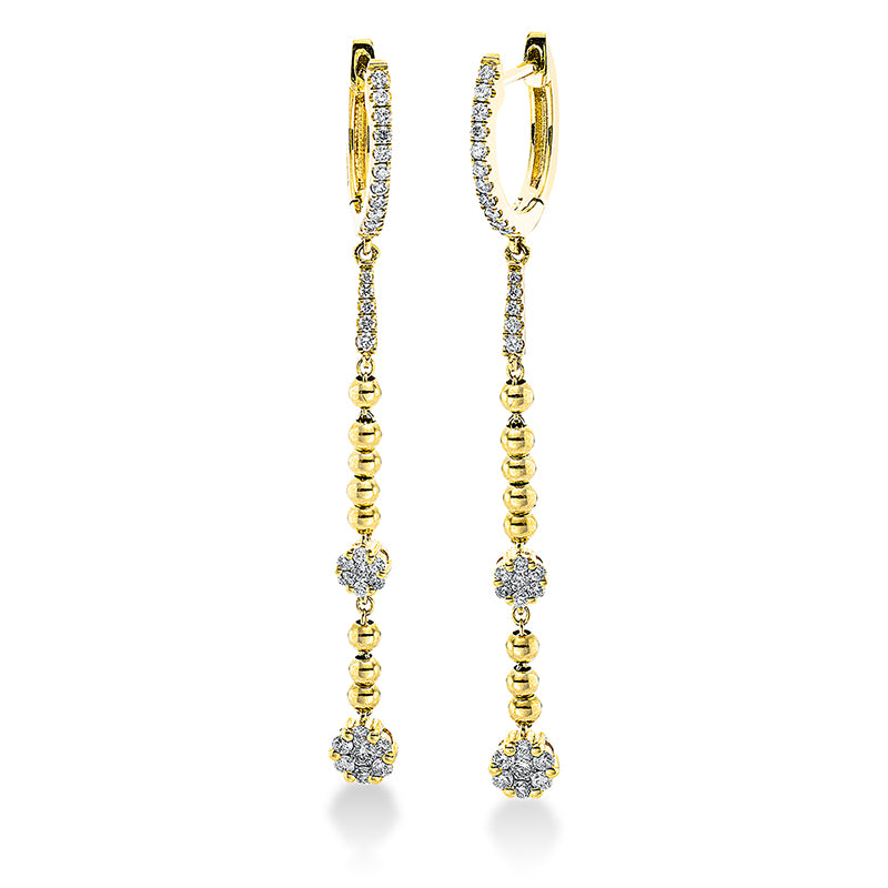 Ohrschmuck    aus 750/-18 Karat Gelbgold mit 60 Diamanten 0