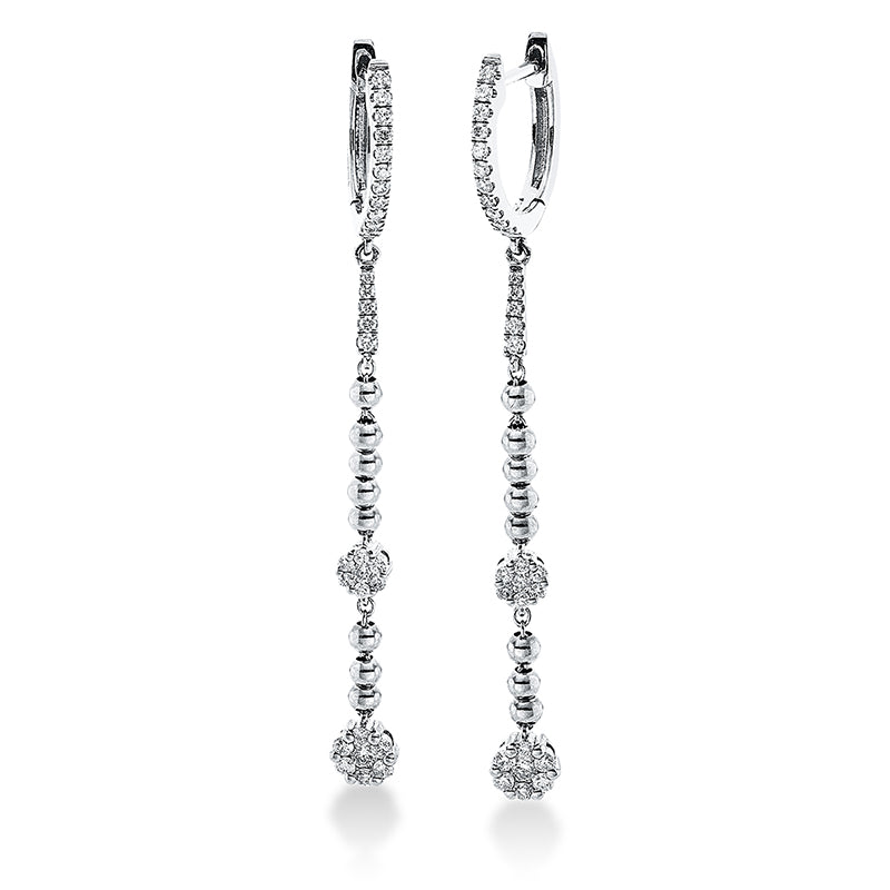 Ohrschmuck    aus 750/-18 Karat Weißgold mit 60 Diamanten 0