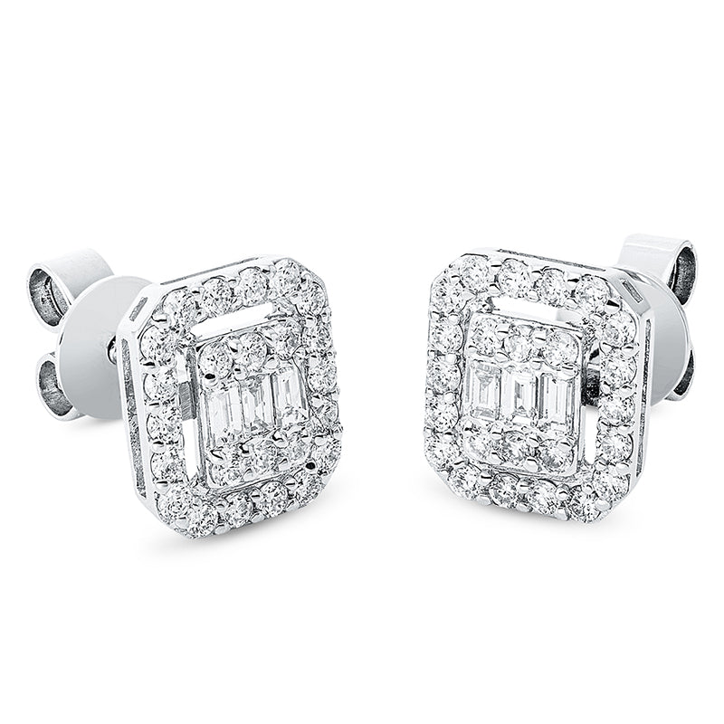 Ohrschmuck    aus 750/-18 Karat Weißgold mit 54 Diamanten 0