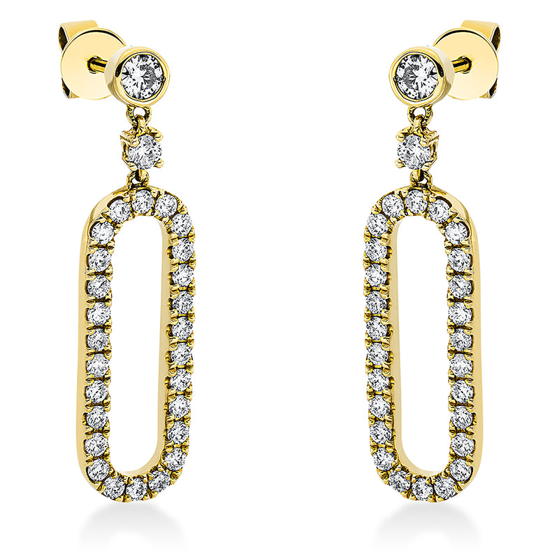 Ohrschmuck    aus 750/-18 Karat Gelbgold mit 56 Diamanten 0