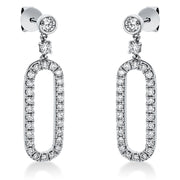 Ohrschmuck    aus 750/-18 Karat Weißgold mit 56 Diamanten 0
