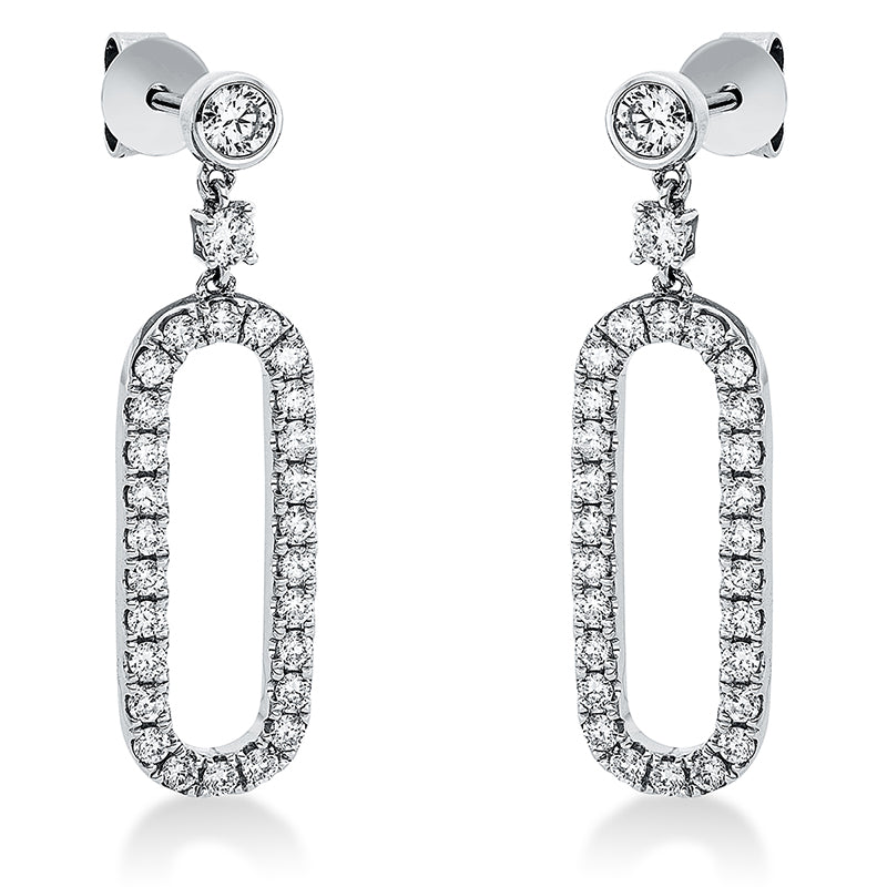 Ohrschmuck    aus 750/-18 Karat Weißgold mit 56 Diamanten 0