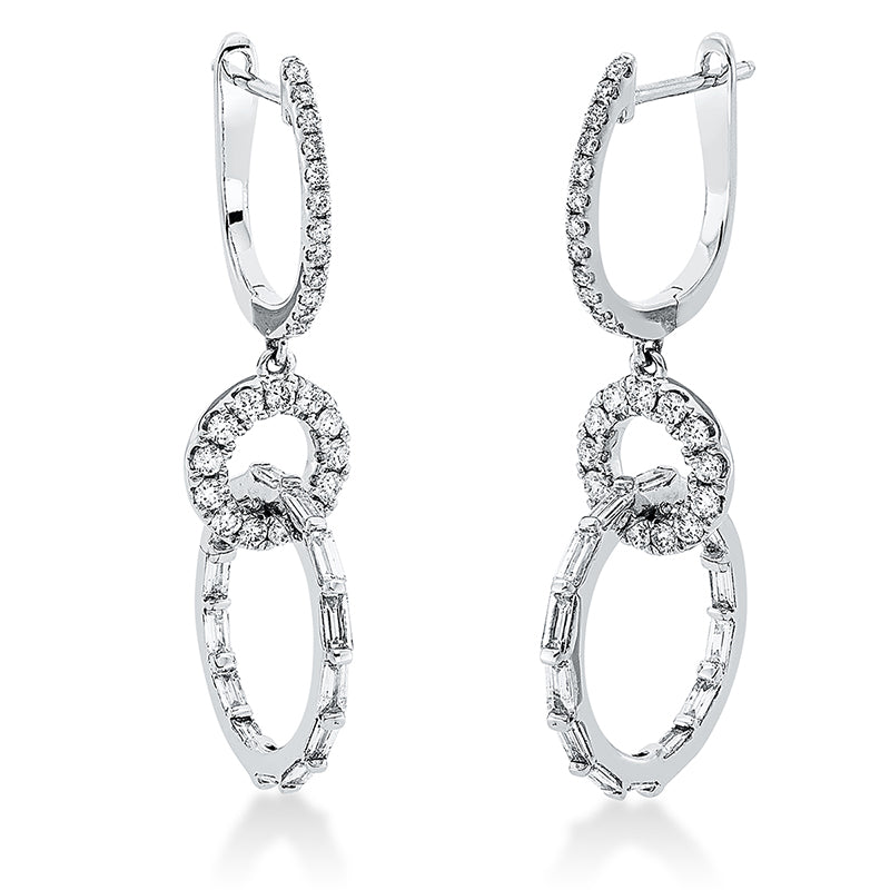 Ohrschmuck    aus 750/-18 Karat Weißgold mit 78 Diamanten 0