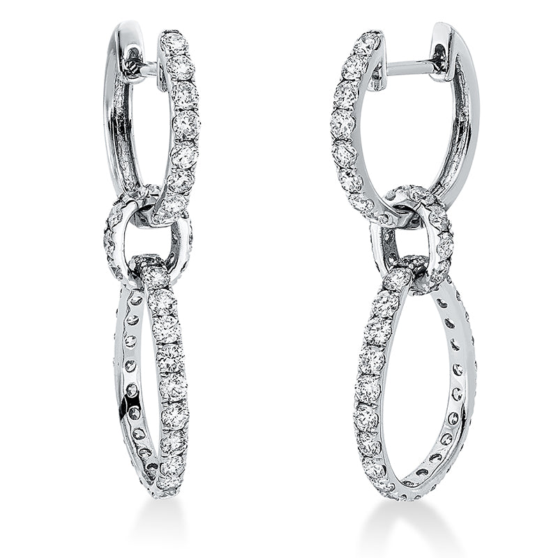 Ohrschmuck    aus 750/-18 Karat Weißgold mit 82 Diamanten 1