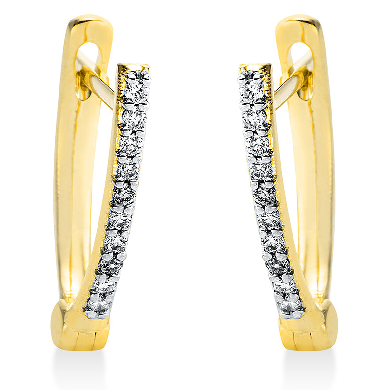 Ohrschmuck    aus 750/-18 Karat Gelbgold mit 20 Diamanten 0