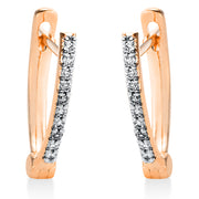Ohrschmuck    aus 750/-18 Karat Rotgold mit 20 Diamanten 0