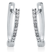 Ohrschmuck    aus 750/-18 Karat Weißgold mit 20 Diamanten 0