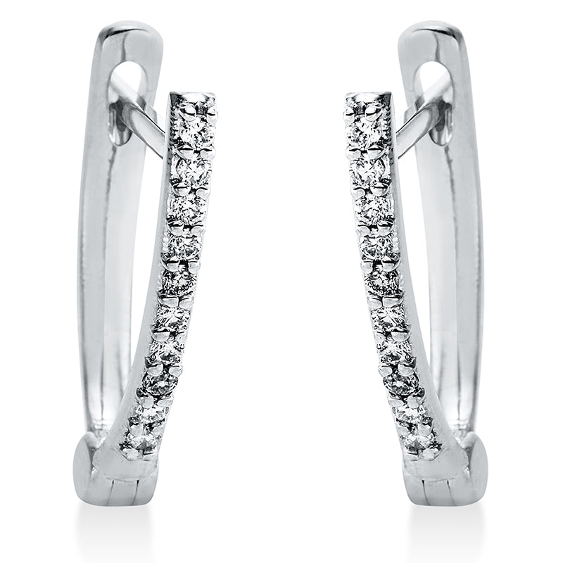 Ohrschmuck    aus 750/-18 Karat Weißgold mit 20 Diamanten 0