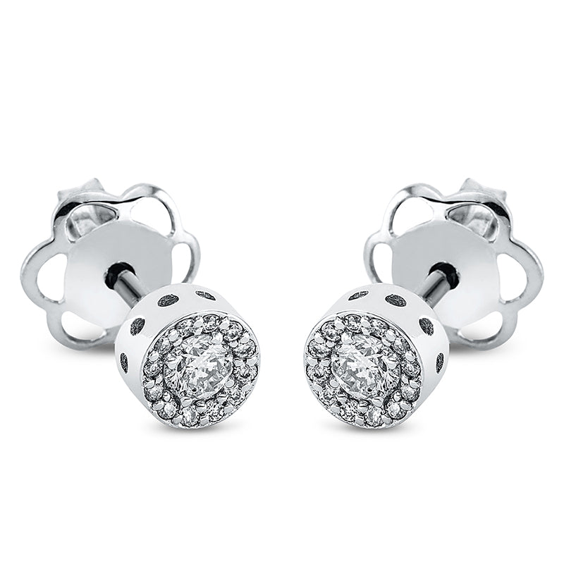 Ohrstecker    aus 750/-18 Karat Weißgold mit 26 Diamanten 0