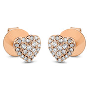 Ohrstecker    aus 750/-18 Karat Rotgold mit 44 Diamanten 0