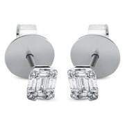 Ohrstecker    aus 750/-18 Karat Weißgold mit 18 Diamanten 0