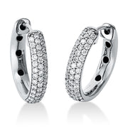 Creolen    aus 750/-18 Karat Weißgold mit 80 Diamanten 0