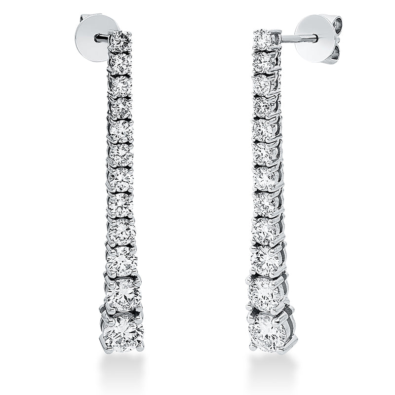 Ohrschmuck    aus 750/-18 Karat Weißgold mit 24 Diamanten 1