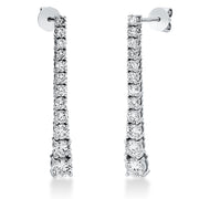 Ohrschmuck    aus 750/-18 Karat Weißgold mit 24 Diamanten 1