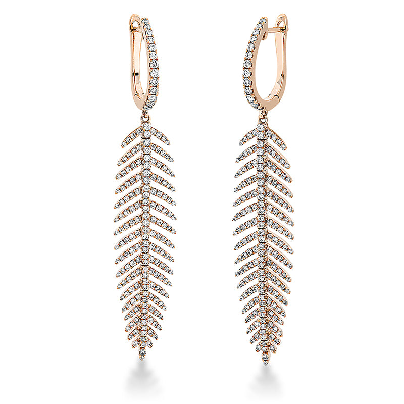 Ohrschmuck    aus 750/-18 Karat Rotgold mit 382 Diamanten 1