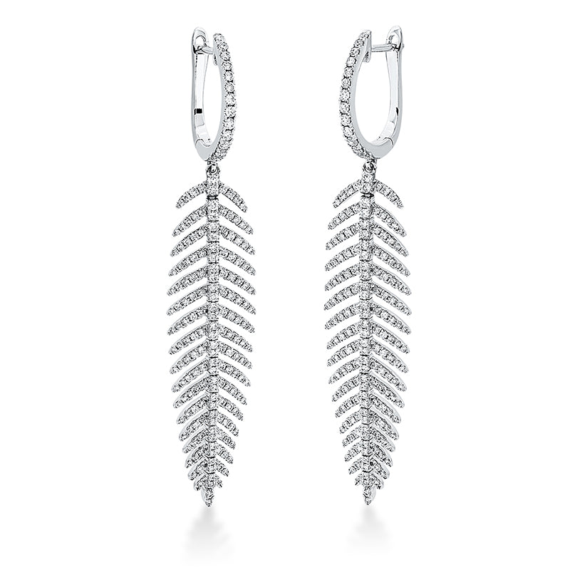Ohrschmuck    aus 750/-18 Karat Weißgold mit 382 Diamanten 1
