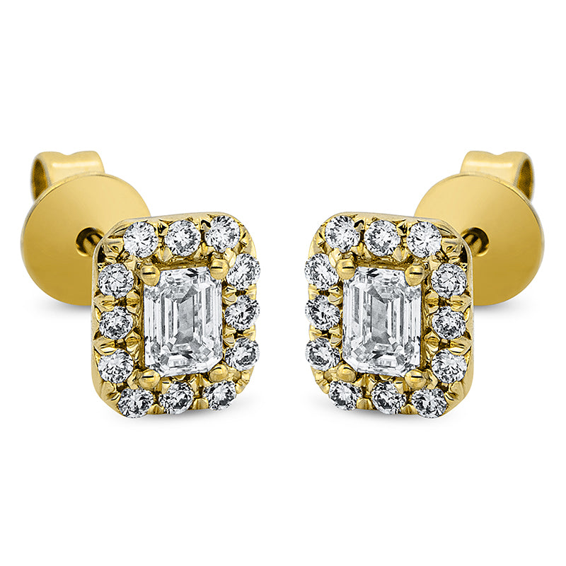 Ohrstecker    aus 750/-18 Karat Gelbgold mit 26 Diamanten 0