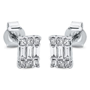 Ohrstecker    aus 750/-18 Karat Weißgold mit 18 Diamanten 0