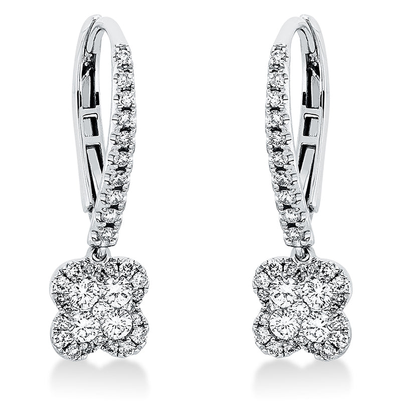 Ohrschmuck    aus 750/-18 Karat Weißgold mit 70 Diamanten 0