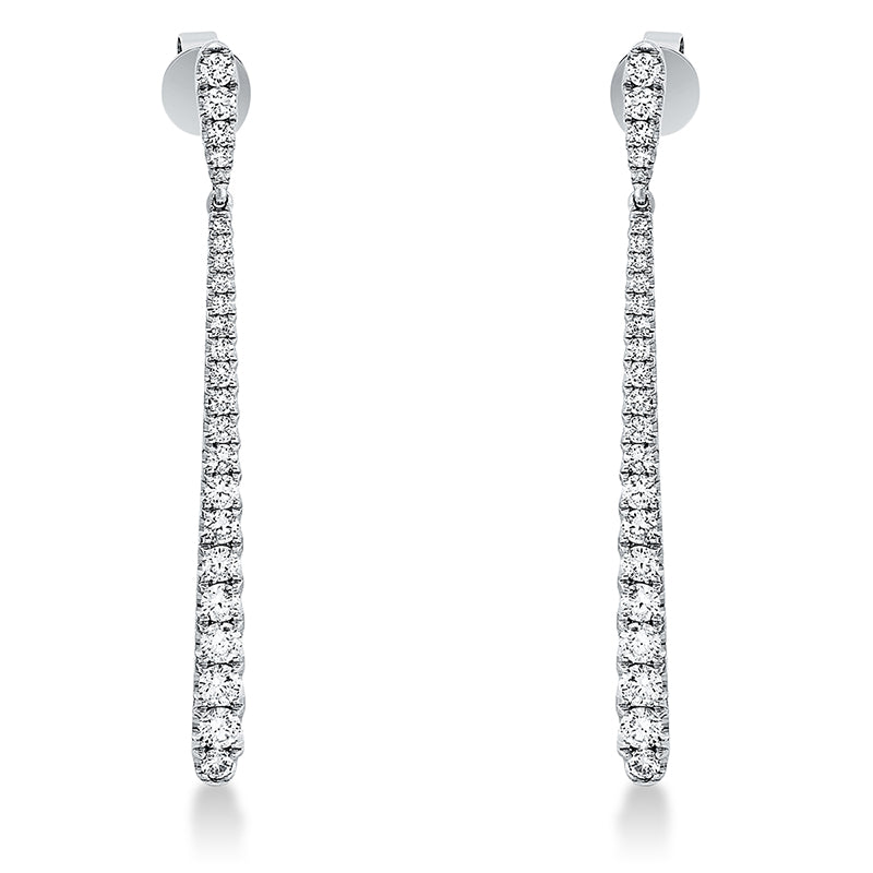Ohrschmuck    aus 750/-18 Karat Weißgold mit 48 Diamanten 1