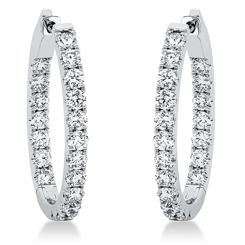 Creolen    aus 750/-18 Karat Weißgold mit 38 Diamanten 1