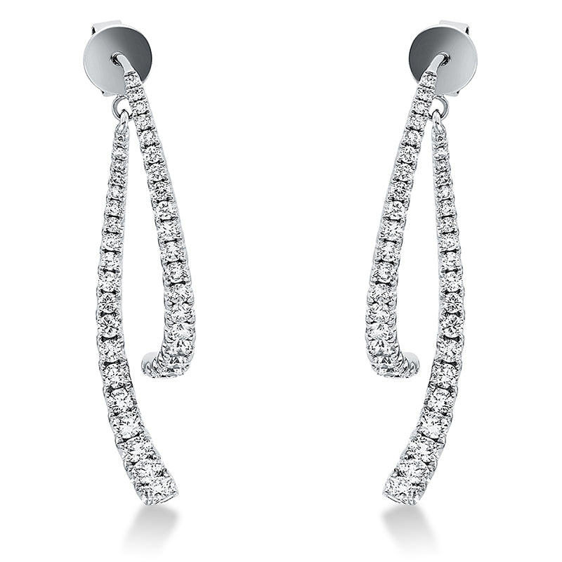 Ohrschmuck    aus 750/-18 Karat Weißgold mit 78 Diamanten 1