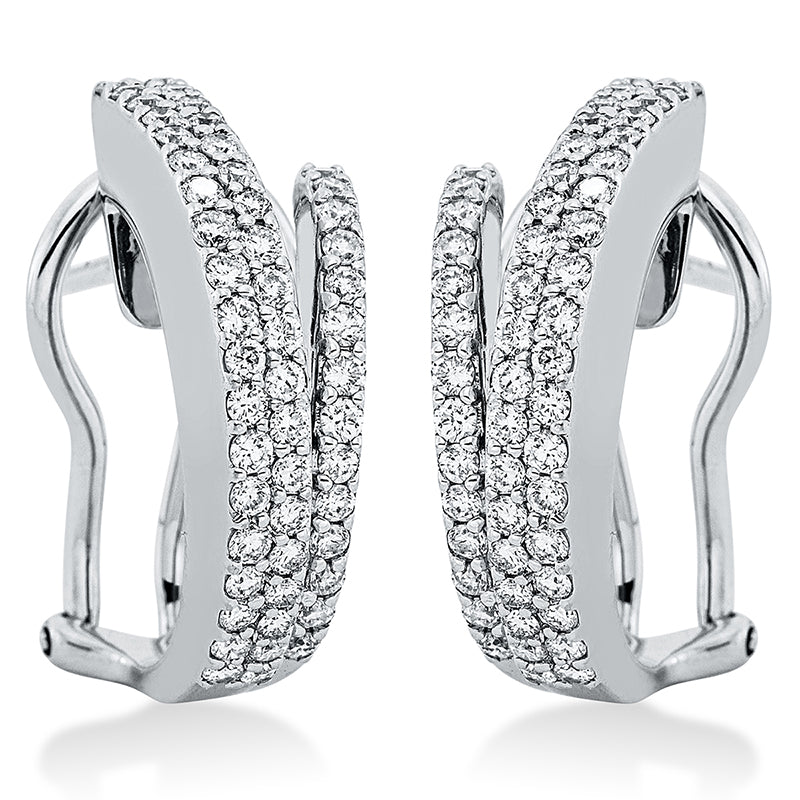 Ohrschmuck    aus 750/-18 Karat Weißgold mit 104 Diamanten 1
