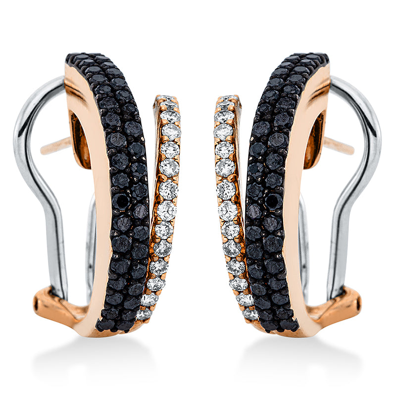 Ohrschmuck    aus 750/-18 Karat Rotgold mit 104 Diamanten 1