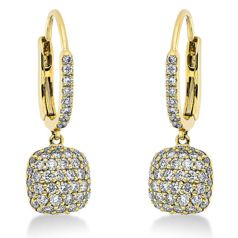 Ohrschmuck    aus 750/-18 Karat Gelbgold mit 116 Diamanten 1