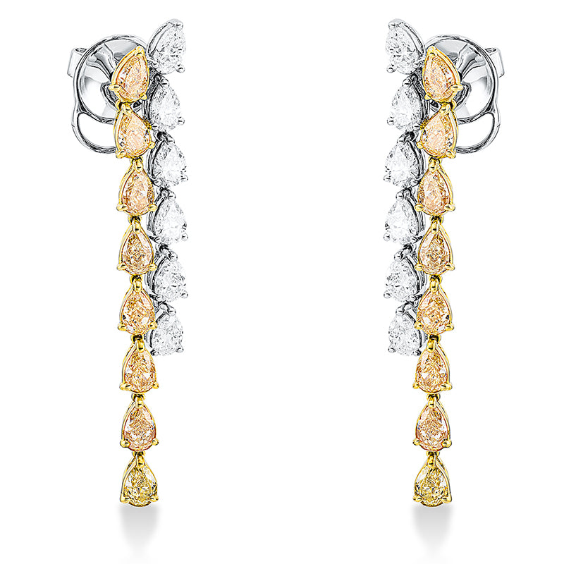 Ohrschmuck    aus 750/-18 Karat Weißgold / Gelbgold mit 28 Diamanten 5