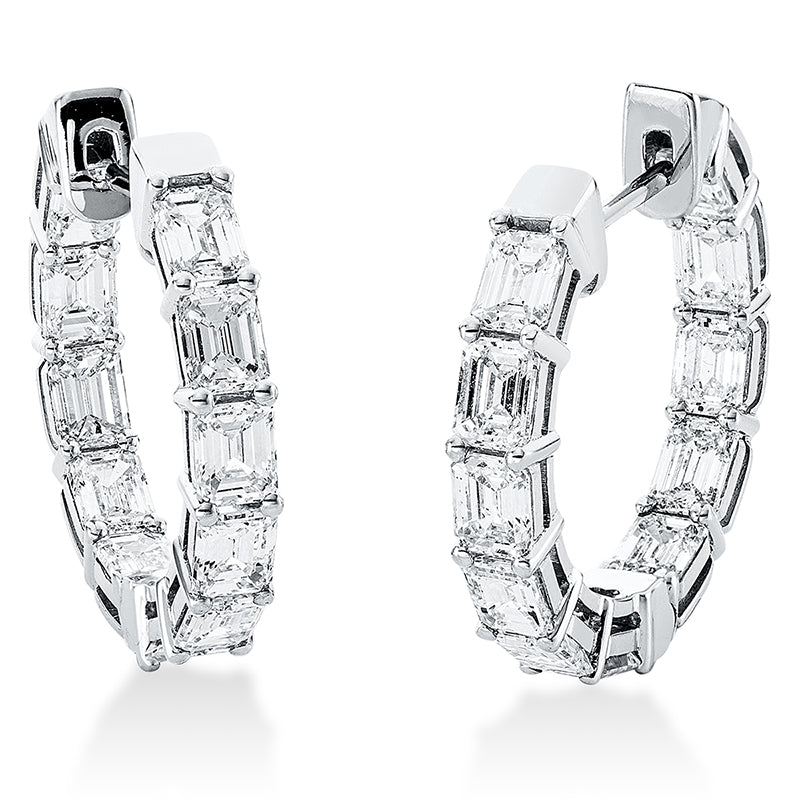 Creolen    aus 750/-18 Karat Weißgold mit 22 Diamanten 5