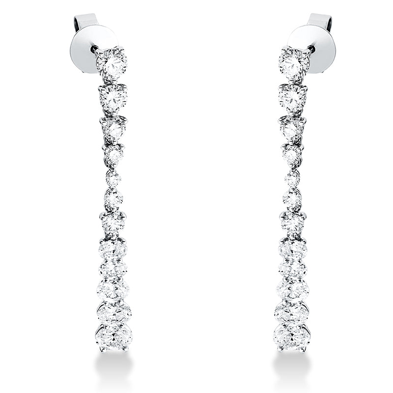 Ohrschmuck    aus 750/-18 Karat Weißgold mit 24 Diamanten 2