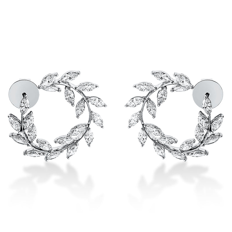 Ohrschmuck    aus 750/-18 Karat Weißgold mit 40 Diamanten 4