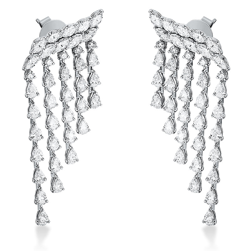 Ohrschmuck    aus 750/-18 Karat Weißgold mit 80 Diamanten 7