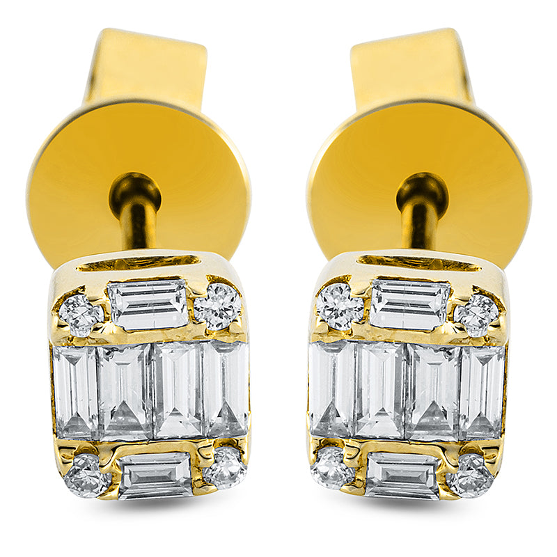 Ohrstecker    aus 750/-18 Karat Gelbgold mit 20 Diamanten 0