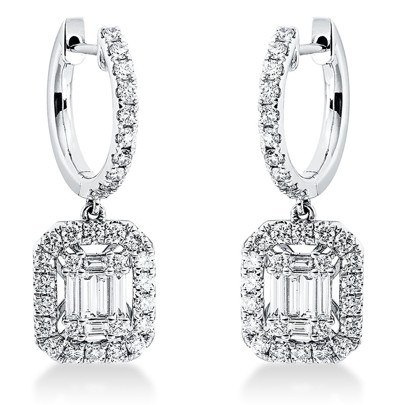 Ohrschmuck    aus 750/-18 Karat Weißgold mit 76 Diamanten 1