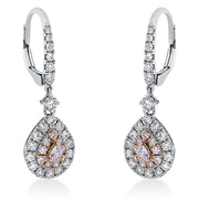 Ohrschmuck    aus 750/-18 Karat Weißgold / Rotgold mit 62 Diamanten 1