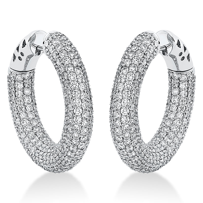 Creolen    aus 750/-18 Karat Weißgold mit 692 Diamanten 12
