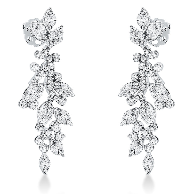 Ohrschmuck    aus 750/-18 Karat Weißgold mit 122 Diamanten 4
