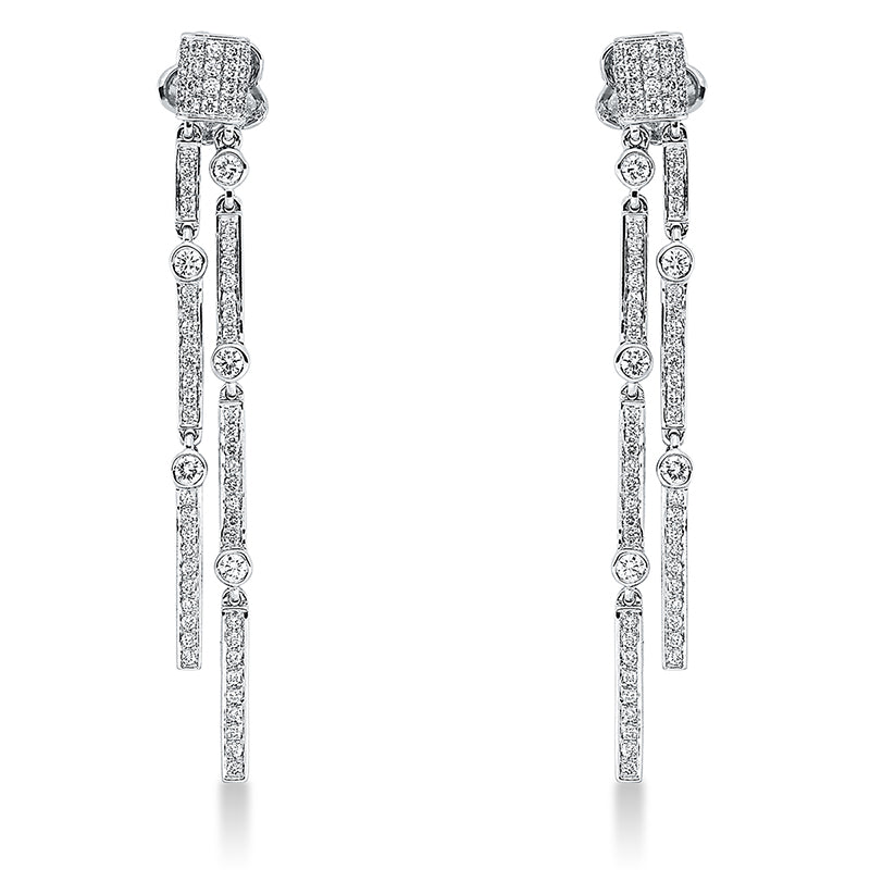Ohrschmuck    aus 750/-18 Karat Weißgold mit 142 Diamanten 0