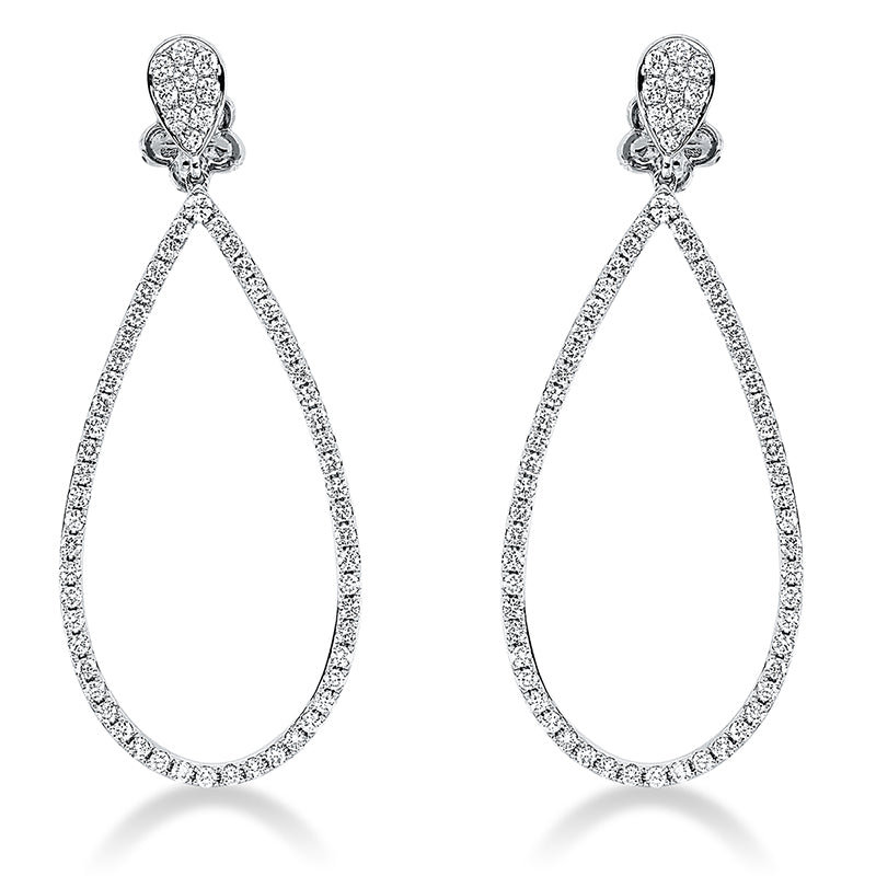Ohrschmuck    aus 750/-18 Karat Weißgold mit 130 Diamanten 1