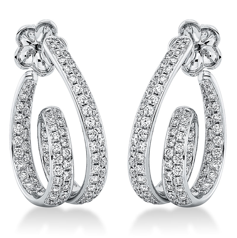 Ohrschmuck    aus 750/-18 Karat Weißgold mit 198 Diamanten 3