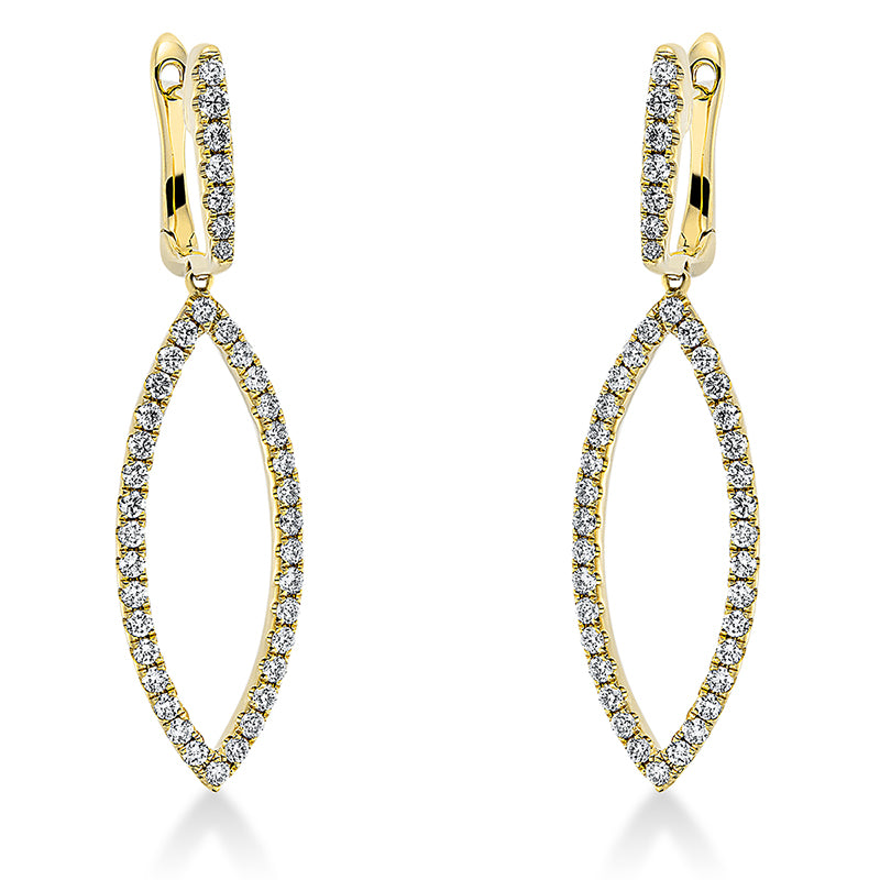 Ohrschmuck    aus 750/-18 Karat Gelbgold mit 82 Diamanten 0