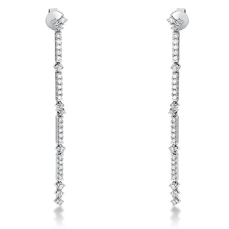 Ohrschmuck    aus 750/-18 Karat Weißgold mit 60 Diamanten 0