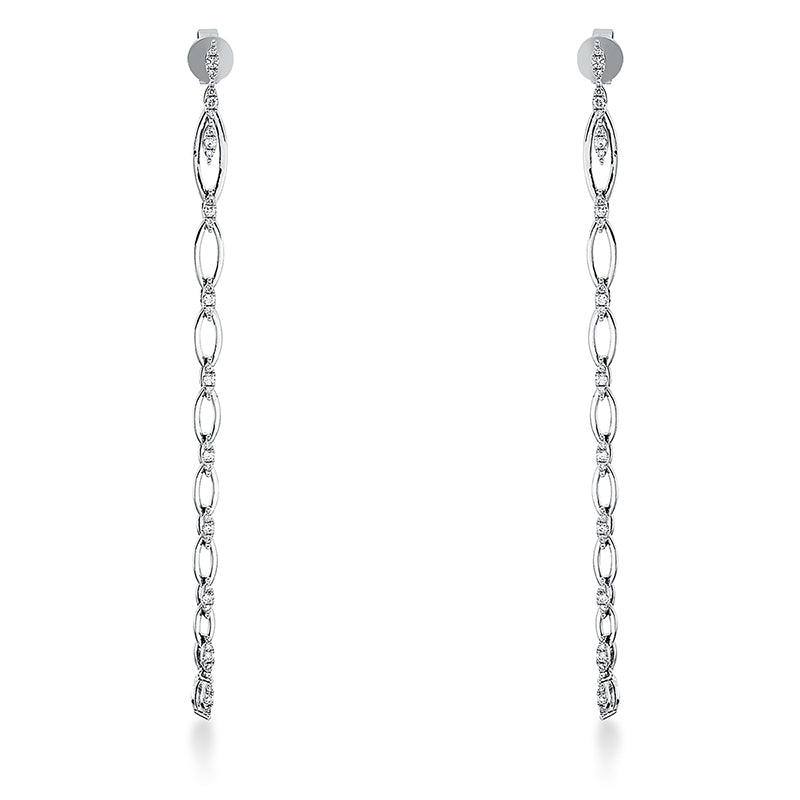 Ohrschmuck    aus 750/-18 Karat Weißgold mit 66 Diamanten 0