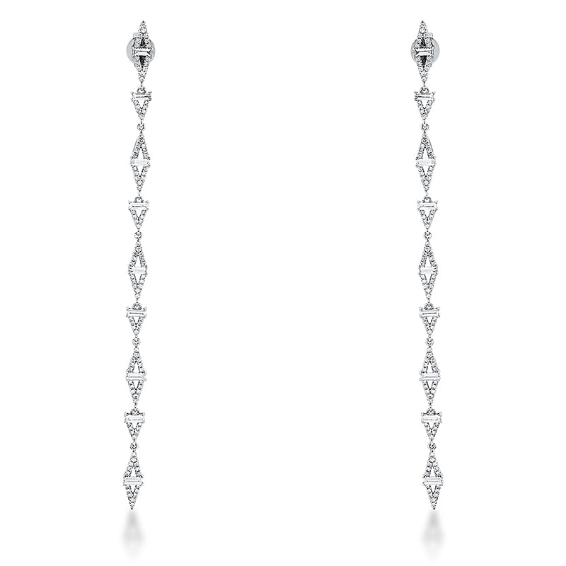 Ohrstecker    aus 750/-18 Karat Weißgold mit 234 Diamanten 1