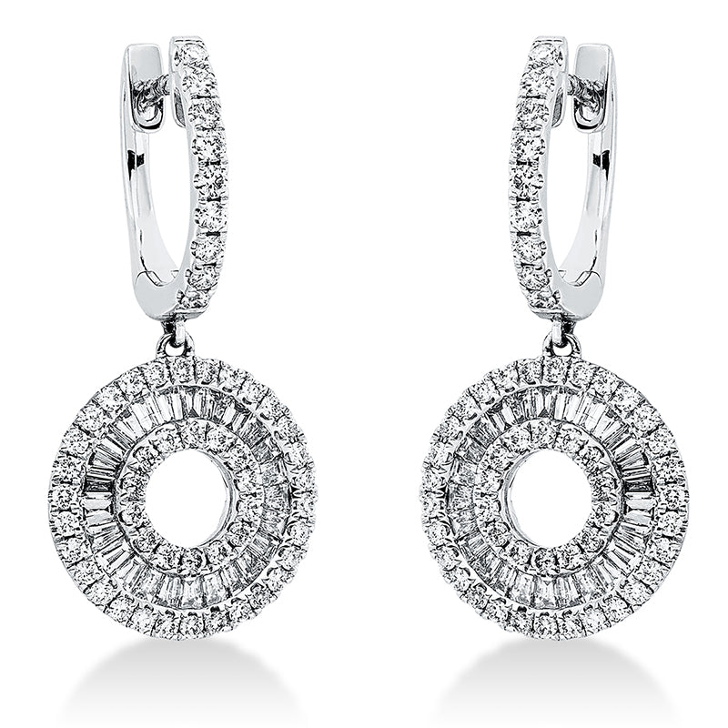 Ohrschmuck    aus 750/-18 Karat Weißgold mit 156 Diamanten 1