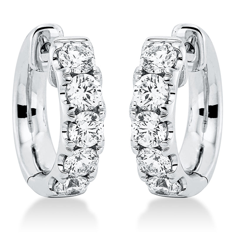 Ohrschmuck    aus 750/-18 Karat Weißgold mit 10 Diamanten 1
