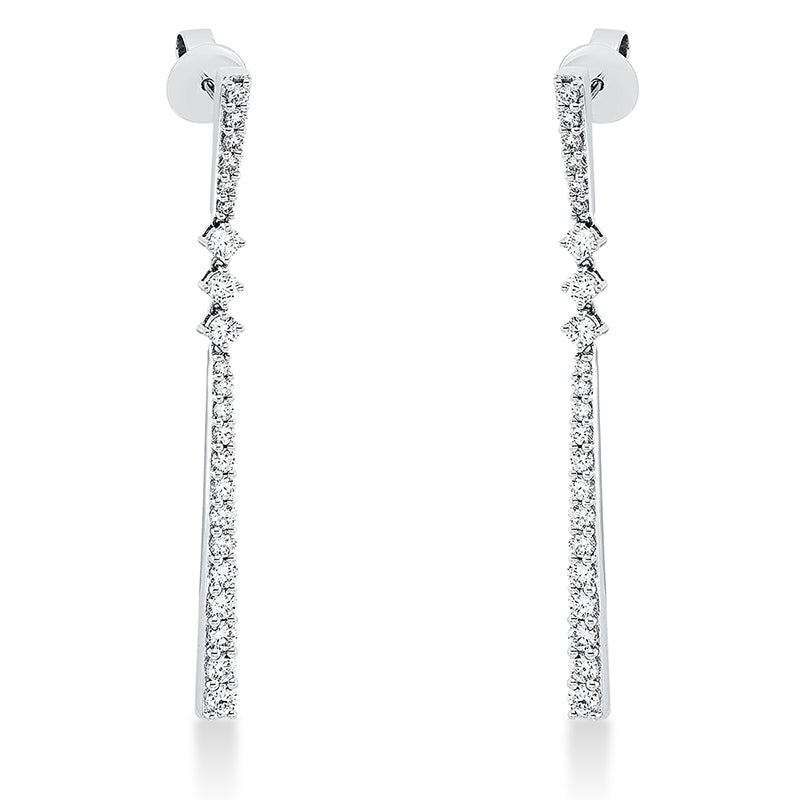 Ohrschmuck    aus 750/-18 Karat Weißgold mit 44 Diamanten 1