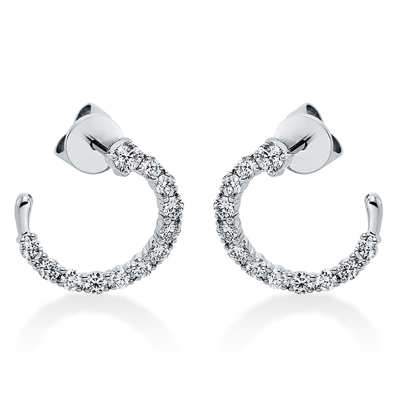 Ohrschmuck    aus 750/-18 Karat Weißgold mit 24 Diamanten 0